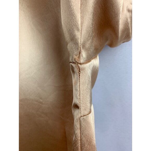 JM Collection Womens Satin Blouse Size 8 Gold - Picture 6 of 6
